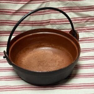Classic Brown and Black Cast Iron Pot